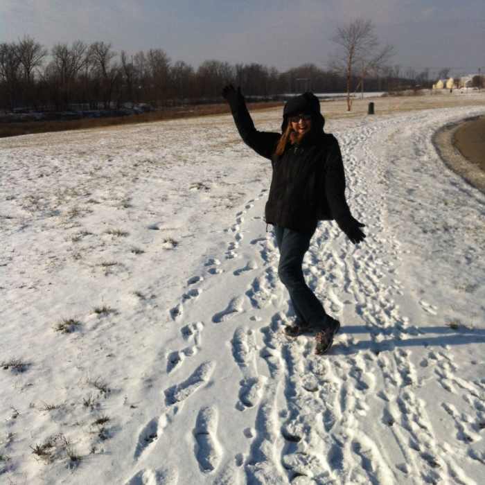 Here is the trail covered in snow! Near Podhorn Trail Loop