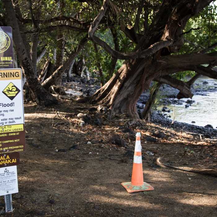 Near Ala Kahakai National Historic Trail: Spencer Beach to Mau'umae Beach