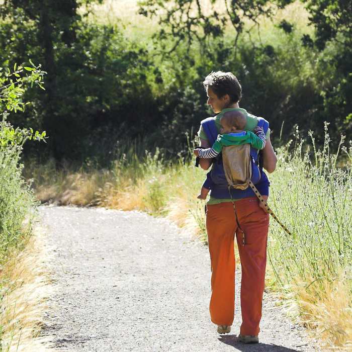 Hiking along the Paseo del Roble Trail in Arastradero Preserve. Near Arastradero Creek Trail