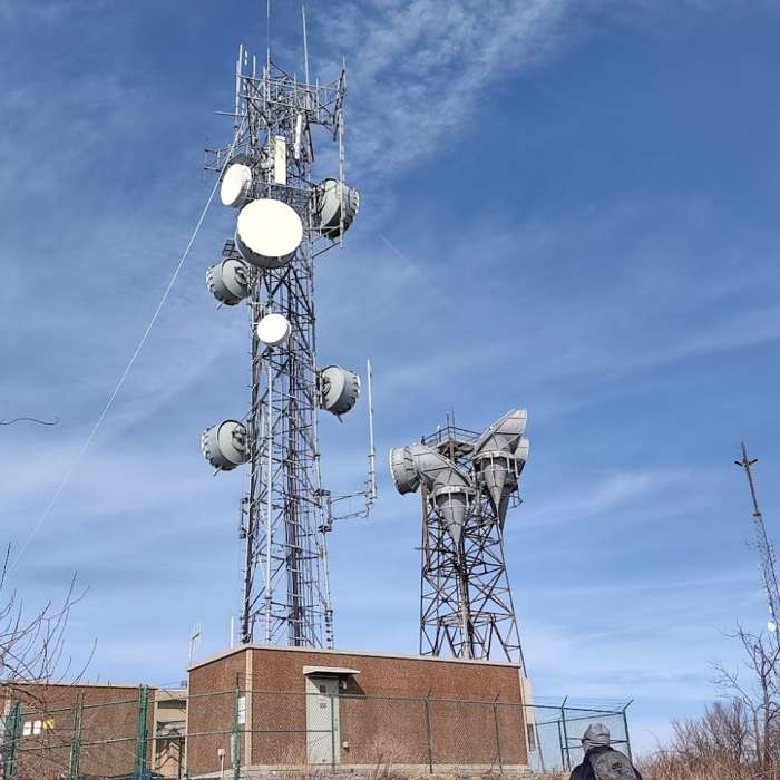 Telecommunication towers. Near Bear Den Mountain Trail