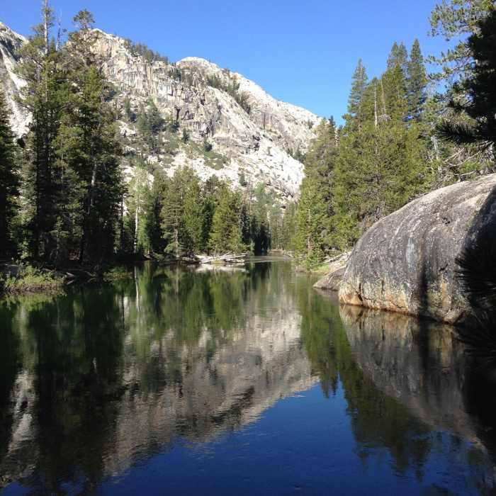 Calm and peaceful. Near Grand Canyon of the Tuolumne to White Wolf