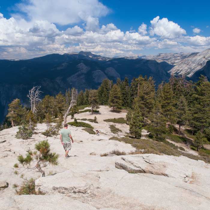 The climb down Sentinel Dome. Near Sentinel Dome Trail