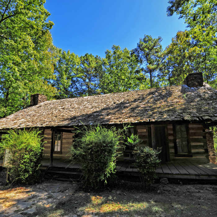 The Collin's House (ca.1870) still stands at the trailhead of the Furnace Quarry Trail and the Iron Works Loop. Near Tannehill Ironworks Loop