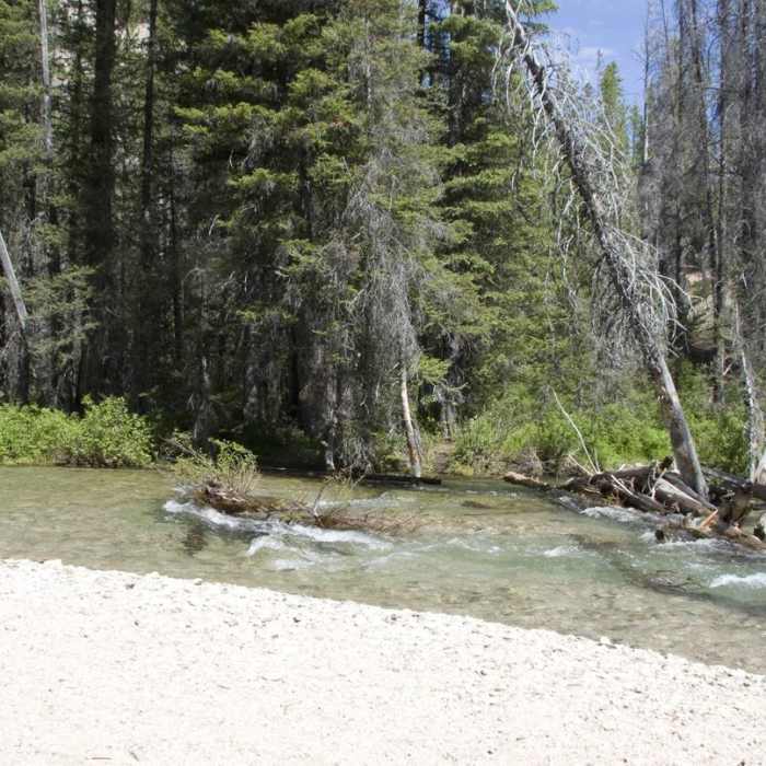 Near Stanley Lake Creek + Bridal Veil Falls