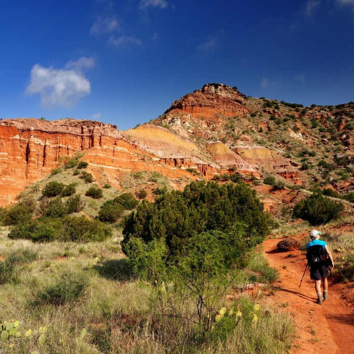 Colorful cliffs line the trail Near Lighthouse - GSL - PDR Loop