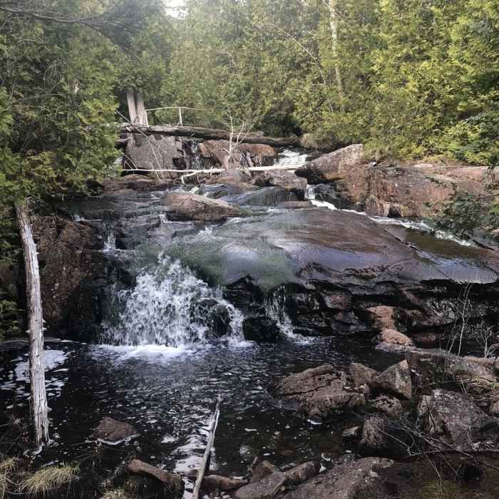 Hadlock Brook Waterfall Near Norumbega Mountain Loop
