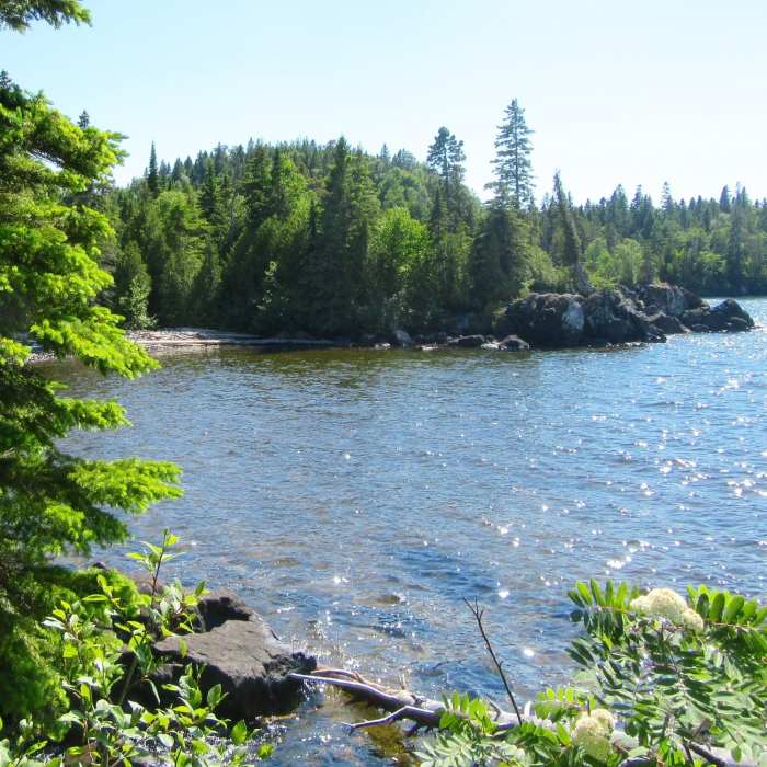 Huginnin Cove from the East Huginnin Cove Trail. Near East Huginnin Cove Trail