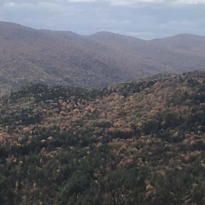 View of the Green Mountain range from Little Ascutney Mountain. Near Little Ascutney Mountain