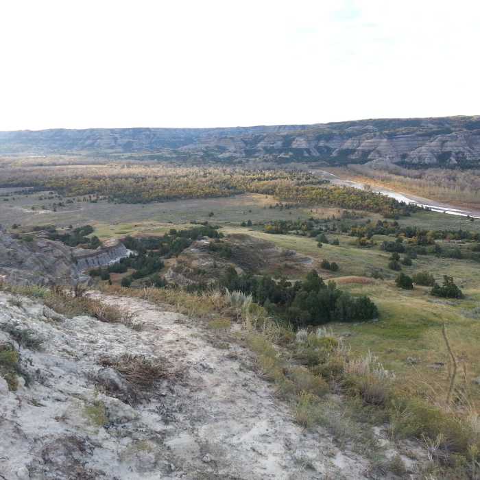 Looking to the southeast at the Little Missouri Near Caprock Coulee