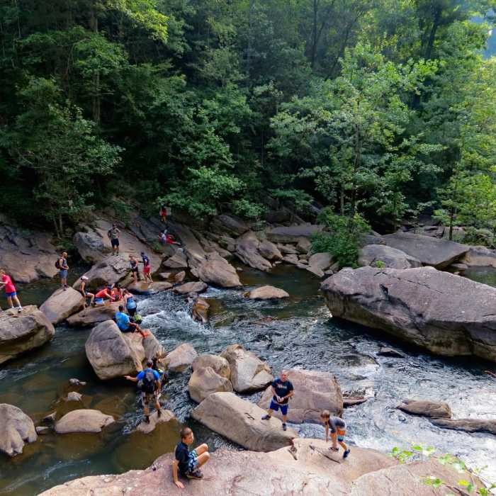 Near Tallulah Gorge Floor: Sliding Rock Loop
