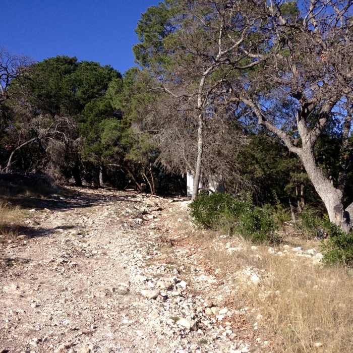 The second entry point to the Boot Trail is located on a moderate climb. Near Boot Trail