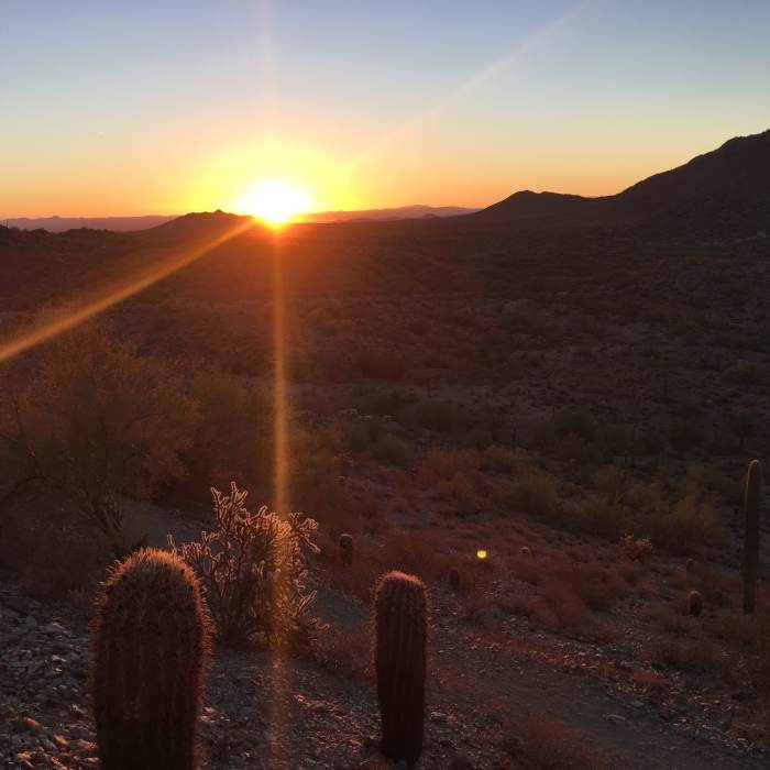 Sunrise view. Near Dynamite Trail