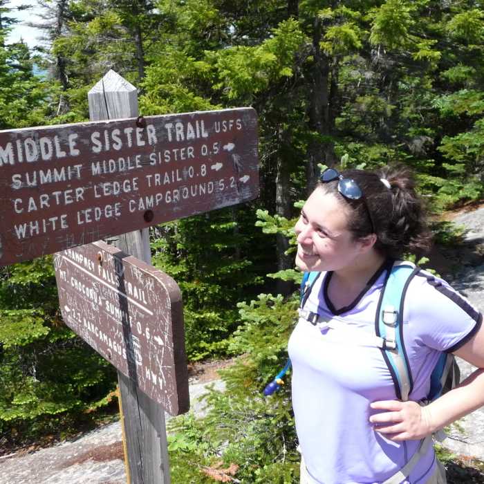 Which way!? Near Mt. Chocorua - Champney Falls Route