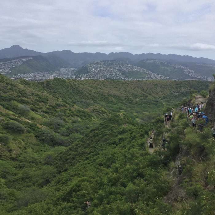The view from the trail Near Diamond Head Summit Trail
