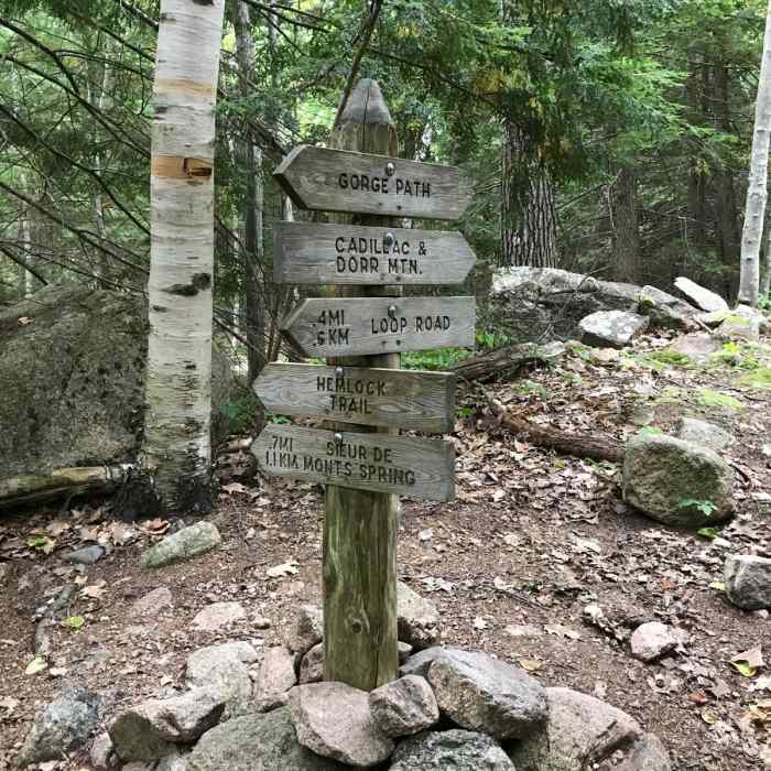 Near Cadillac and Dorr Mountain via the Gorge Path Near Cadillac and Dorr Mountain via the Gorge Path