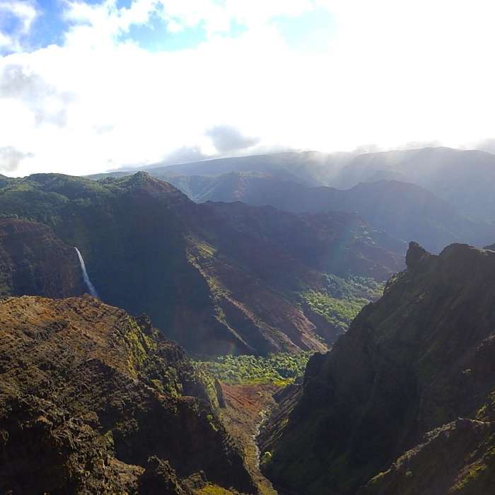 Near Waipo'o Falls via Canyon Trail from Pu'u Hinahina Near Waipo'o Falls via Canyon Trail from Pu'u Hinahina