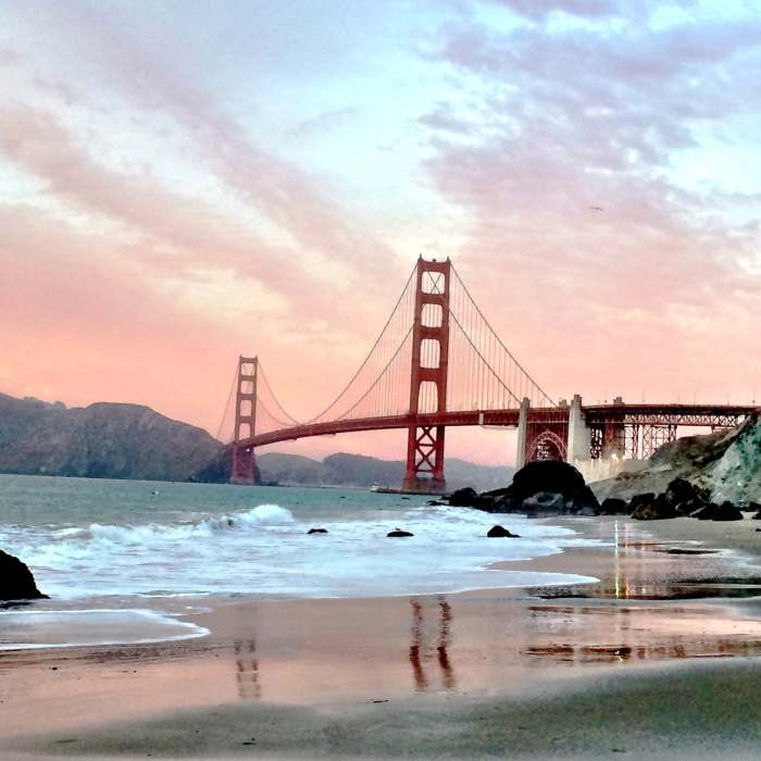 View from the beach. Near Batteries to Bluffs Trail