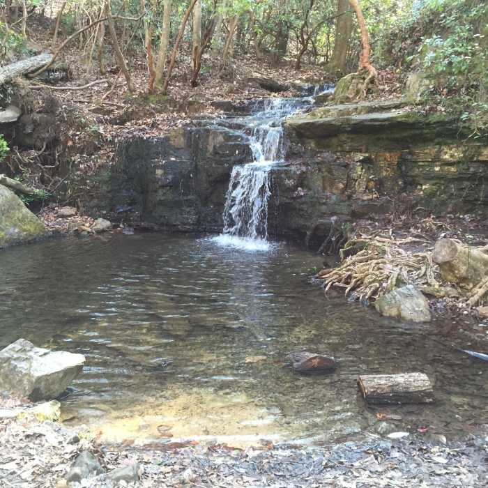 Cascade Falls in the winter. Near Pine Mountain Trail