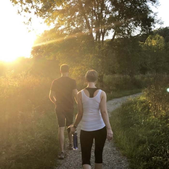 Sunset on the trail Near Springfield Conservation Nature Center Loop
