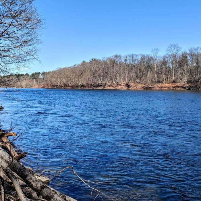 A pre-spring view of the Delaware River off of McDade Trail Near McDade Recreational Trail