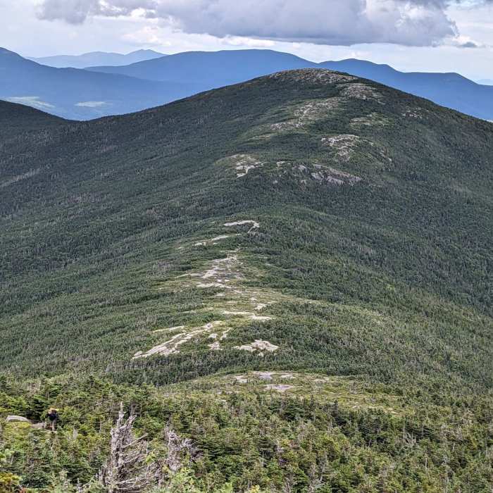 Looking at the Horn from the trail climbing to Saddleback Near Saddleback Mountain via Berry Picker Trail