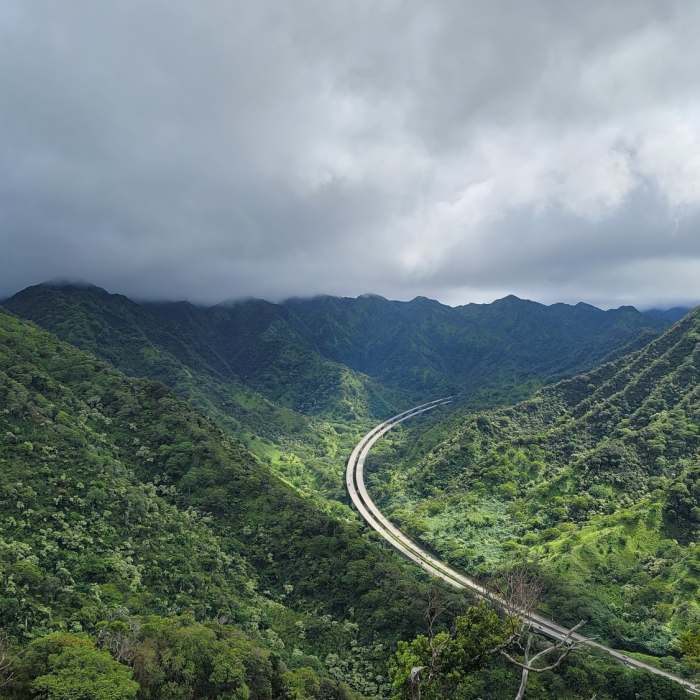 Nice views on your way to a solid morning run. Near Aiea Loop