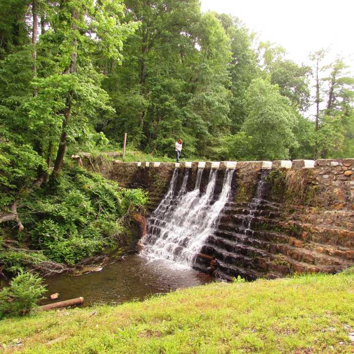Ricks Pond Waterfall Near Sunset Loop