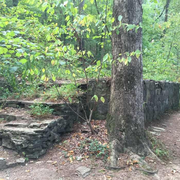 The ruins m near EP 16 of an old mill (?) Near East Palisades Route