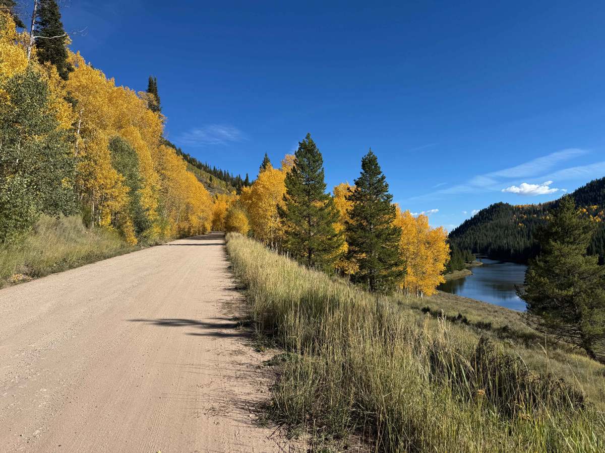 Hahns Peak Lake Campground Road trail photo