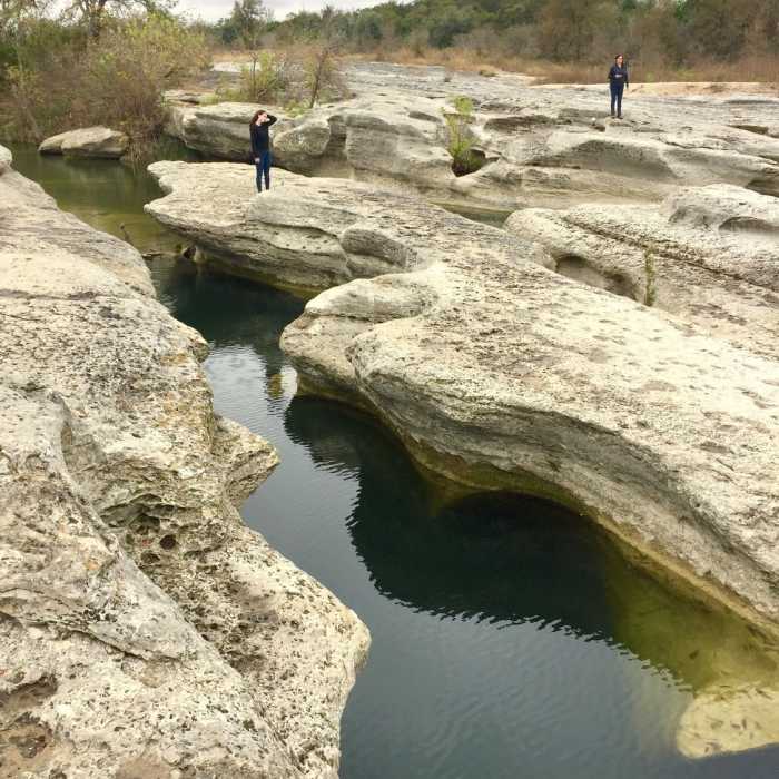 McKinney Falls State Park, just above the waterfalls in the winter time. Near Homestead Trail Loop