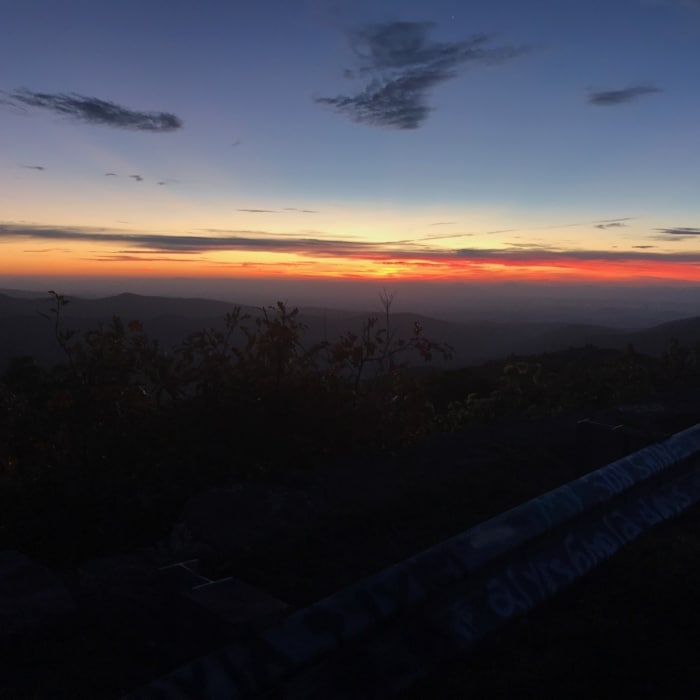 Reddish Knob Sunrise at the turnaround. Near Timber Ridge Trail (431)