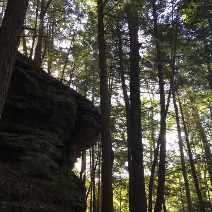 Cliffs along Queer Creek Near Whispering Cave Trail