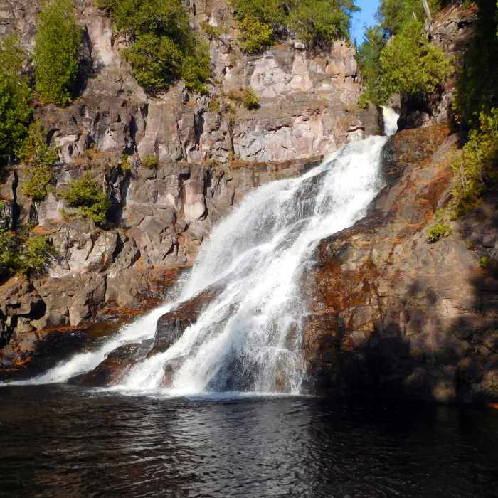 Pictures never do this waterfall justice. As you descend the stairs into the gorge where Caribou Falls resides, you'll stand in awe of the wonder that towers before you. Near Caribou River Out and Back