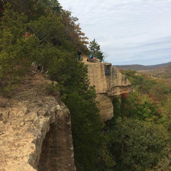 The views are spectacular from the Yellow Rock Trail in Devil's Den State Park, Arkansas. Near Fossil Flats Trail