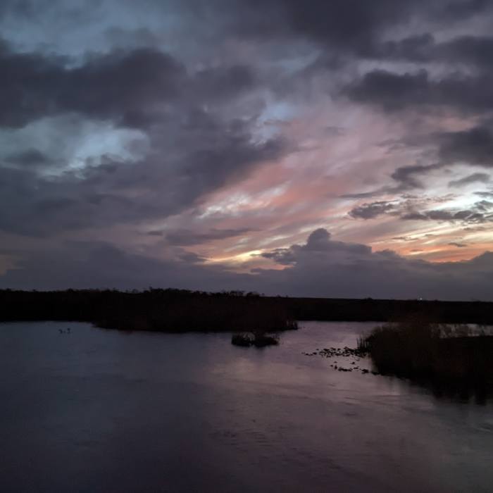 Gravel flat trail along canals and waterways ..... stunning evening views! Near Loxahatchee National Wildlife Refuge