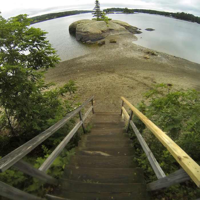 Nice swimming, especially at high tide. Near Blue Hill Up and Over