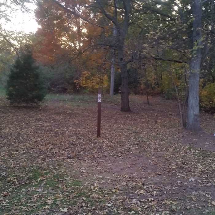 The trailhead at Kent Lake Beach Near Hickory Ridge Hike & Ski Trail