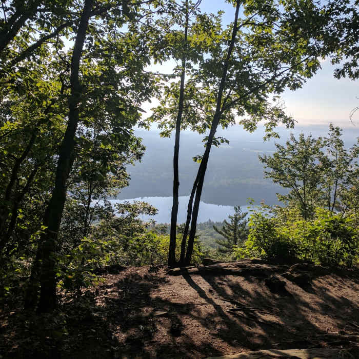 Moreau Lake overlook at the top of the staircase of death. Near Moreau 15k Loop