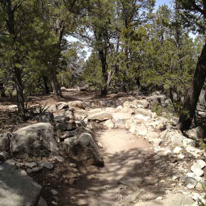 Rocky section before the junction with the West Ridge Trail. Near Tunnel Canyon