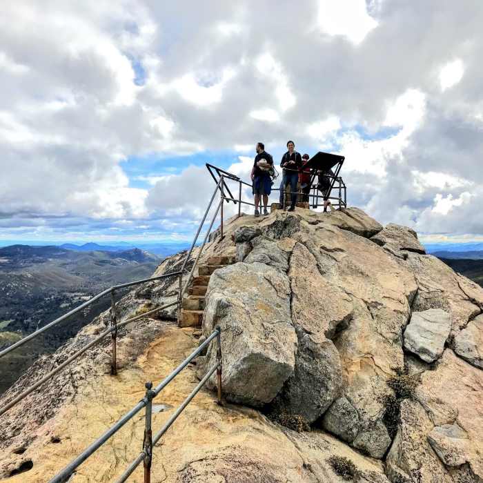Standing on the summit Near Stonewall Peak Loop