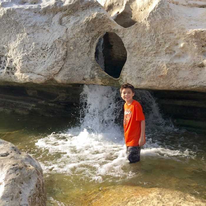 Cool off in the water fall pool along your hike ... if the water is low enough! Near Homestead Trail Loop