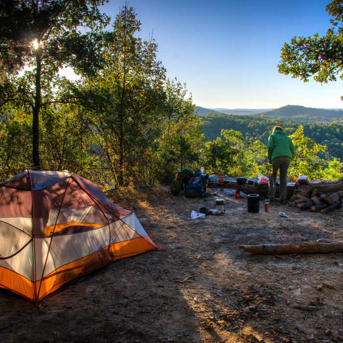 Viewpoint and suitable backpacking campsite off the River to River trail. (Very close to trail, unfortunately). Near River To River Trail: Garden of the Gods Wilderness Section