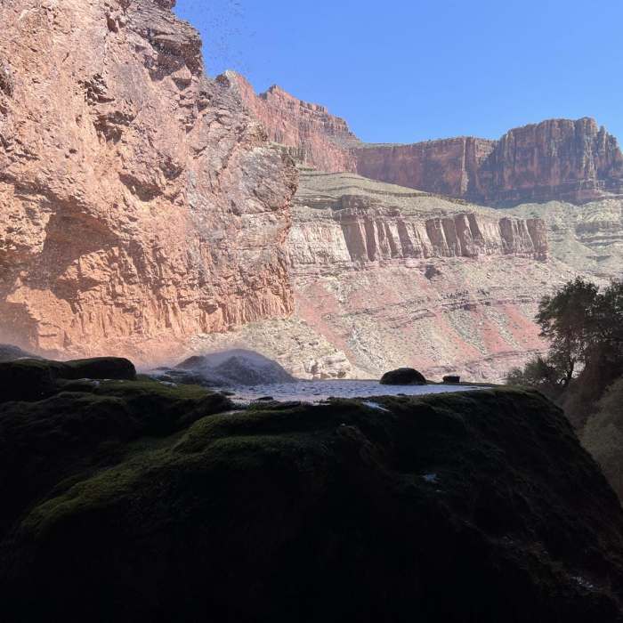 Near Ribbon Falls from Phantom Ranch Near Ribbon Falls from Phantom Ranch