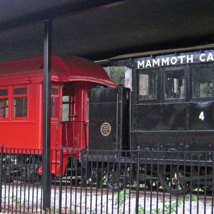 Locomotive No. 4 is the only remaining engine from the Mammoth Cave Railroad. | Copyright James St. John (goo.gl/71SzIw) under CC BY-2.0 (https://creativecommons.org/licenses/by/2.0/) Photo was unchanged. Near Mammoth Cave Railroad Trail