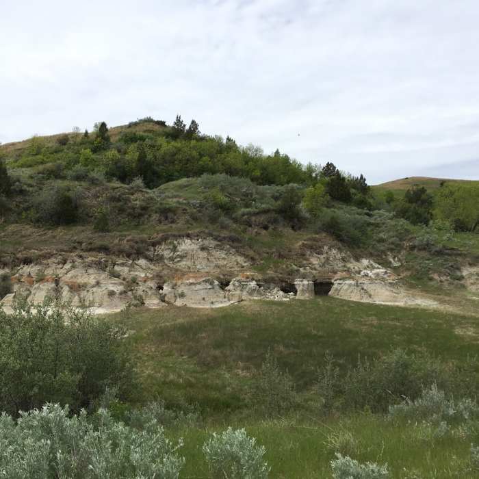 This land was originally eroded by an intermittent stream. Near Kate's Walk on the Maah Daah Hey Trail