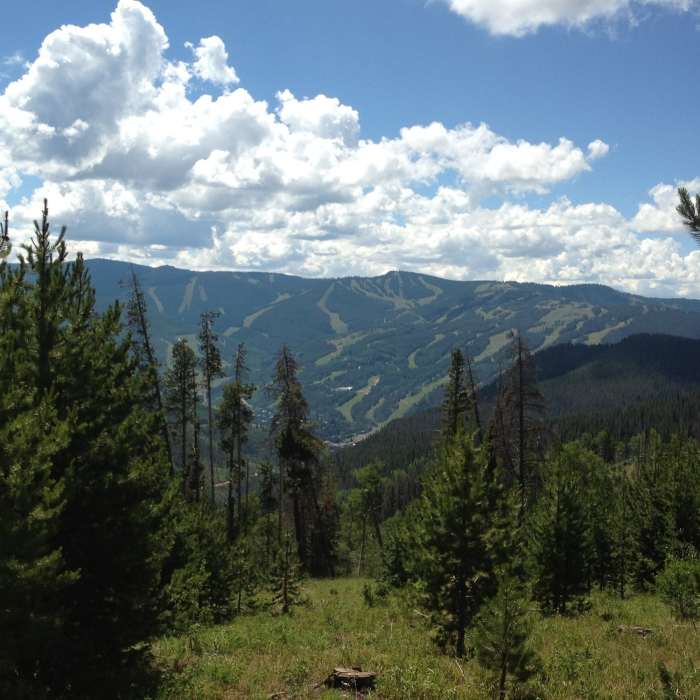 Cool view of Vail. Near Buffehr Creek Trail
