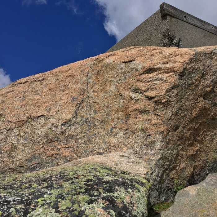 Mt. Garfield summit offers a nice sunny place out of the wind. Near Garfield Trail