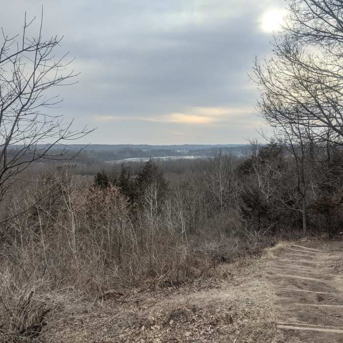 Overlook of Whitewater and Rice Lakes. Near Ice Age Trail: Whitewater Segment