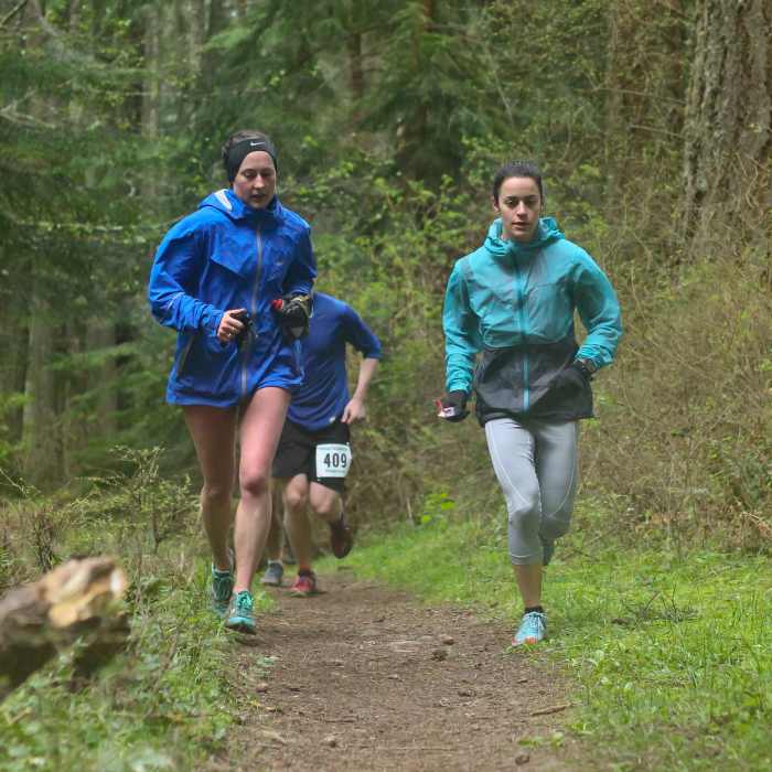 More smooth running heading into the parking lot and road crossing. Near Cascade Falls Trail