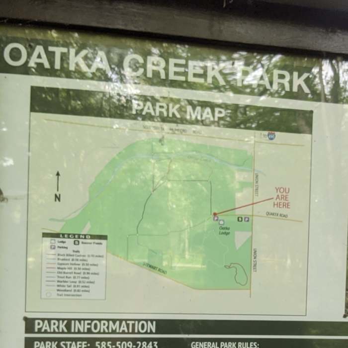 Trail Map Near Oatka Creek Park
